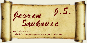 Jevrem Savković vizit kartica